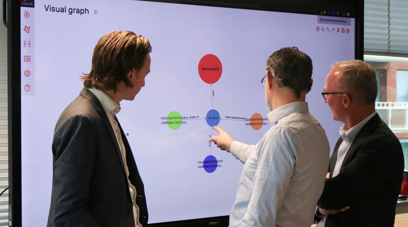 KIK-V Een medewerker van het programma geeft uitleg bij een scherm
